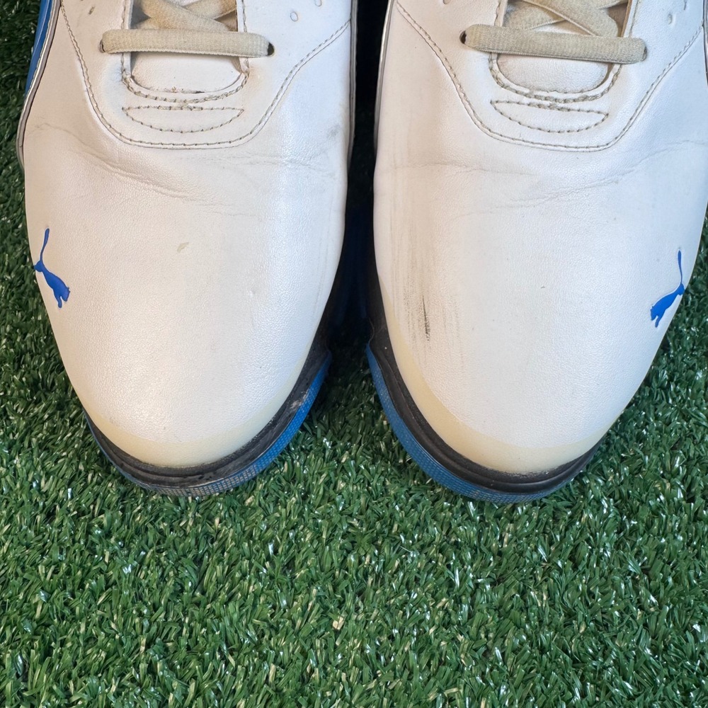 Puma Amp Mens Golf Shoes White Blue 186487-04 Size 11 Low Top - Picture 8 of 11